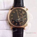 Swiss Vacheron Constantin Cal4400AS Replica Watch Rose Gold Black Face